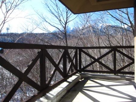 View photos from the dwelling unit. Balcony (8.70 sq m). The deciduous life and views of the Yatsugatake to the west.