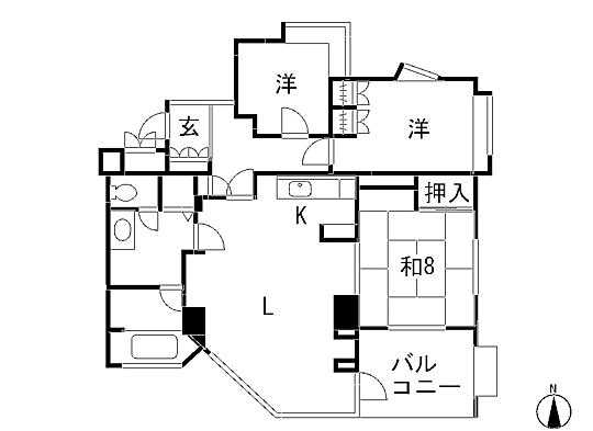 Floor plan. 3LDK, Price 12 million yen, Footprint 100.85 sq m , Balcony area 10 sq m