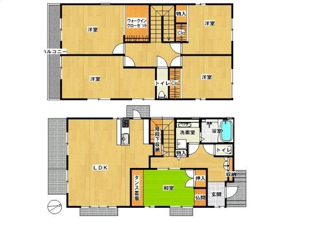 Floor plan. 32,900,000 yen, 5LDK, Land area 296.74 sq m , Building area 151.23 sq m