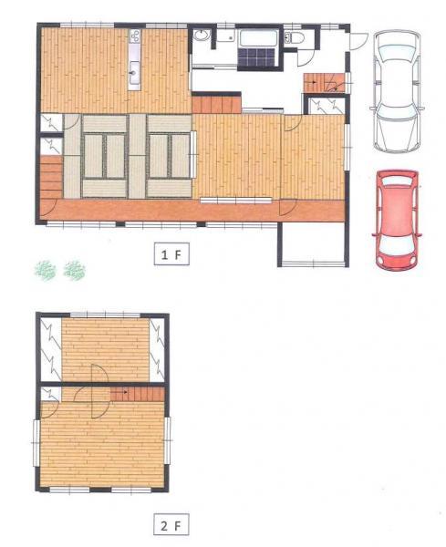 Floor plan. 14.8 million yen, 5LDK, Land area 276.84 sq m , Building area 186.69 sq m livable Mato, LDK + two between the More of the Japanese-style room in the drawing room. On the second floor children's room.