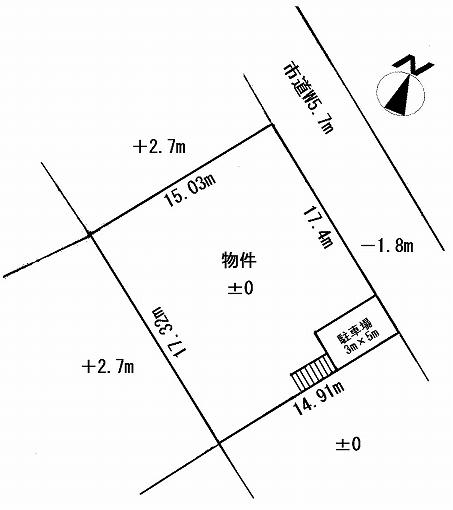 Compartment figure. Land price 4.9 million yen, Land area 257.06 sq m