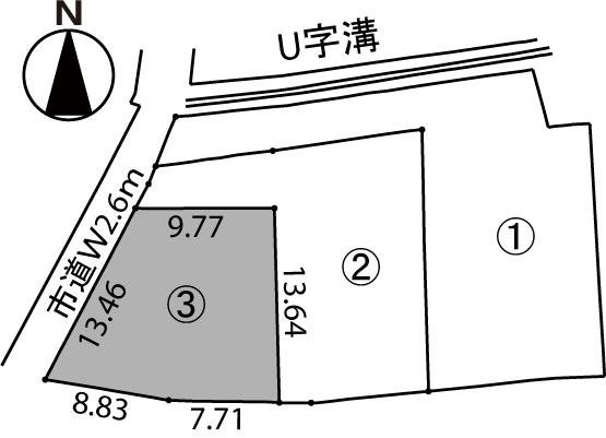 Compartment figure. Land price 8.66 million yen, Land area 174.44 sq m