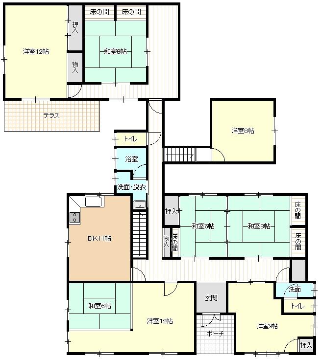 Floor plan. 25 million yen, 8DK, Land area 923.24 sq m , Is a floor plan of the building area 186.08 sq m 1 floor