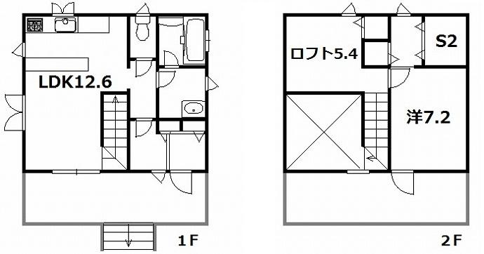 Floor plan. 8,570,000 yen, 1LDK + S (storeroom), Land area 476 sq m , Building area 75 sq m