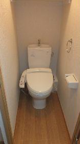 Toilet. With warm water washing toilet seat!