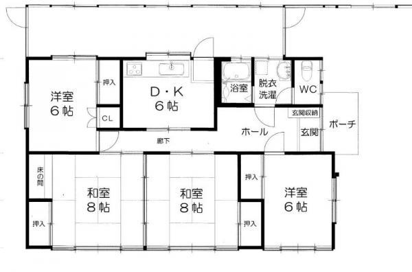 Floor plan. 6.88 million yen, 4DK, Land area 363.22 sq m , Building area 85.43 sq m