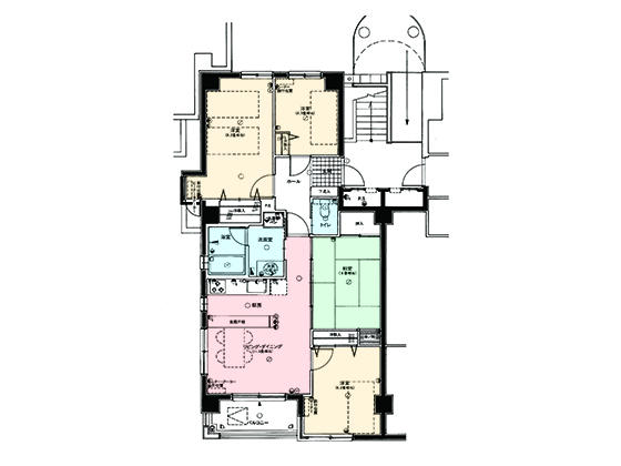 Floor plan. 4LDK, Price 19,800,000 yen, Occupied area 83.08 sq m , Balcony area 5.5 sq m