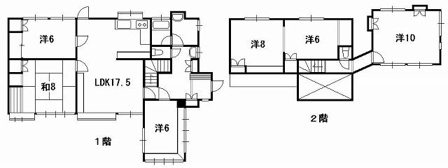 Floor plan. 18,800,000 yen, 6LDK, Land area 243.37 sq m , Building area 139.77 sq m