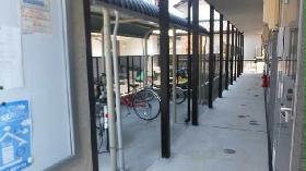 Other. There are bicycle parking lot with a roof.