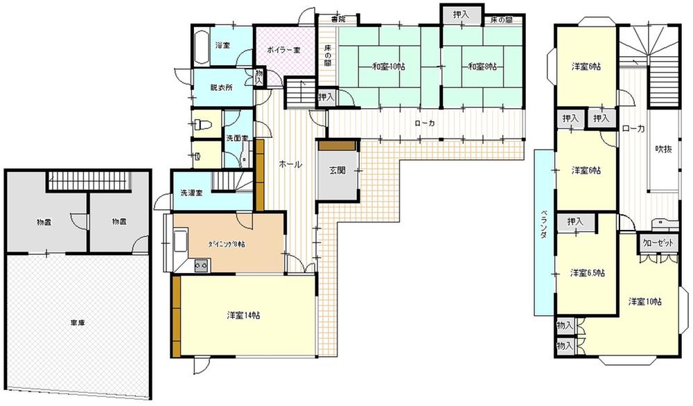 Floor plan. 20 million yen, 7DK + S (storeroom), Land area 1,061 sq m , Building area 288.37 sq m