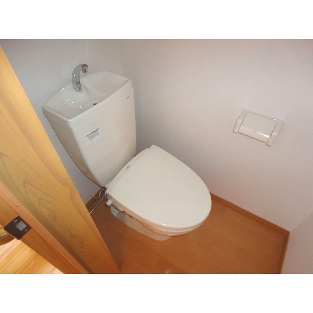 Toilet. Warm toilet seat with heating