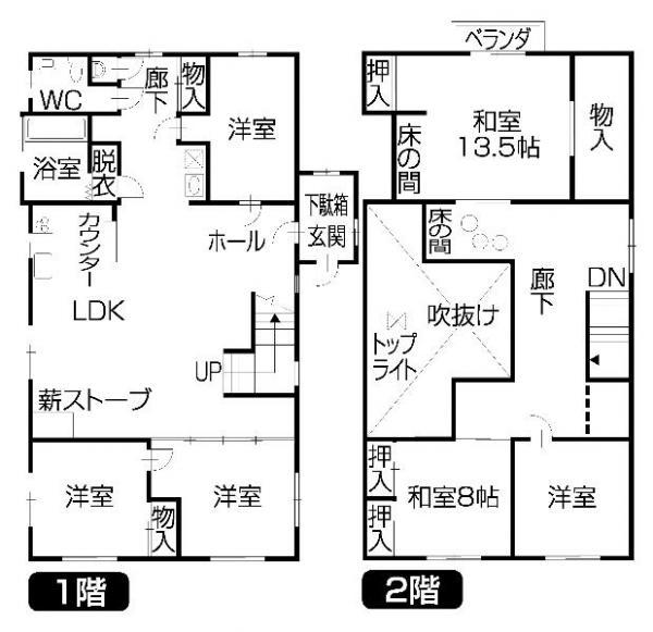 Floor plan. 19,800,000 yen, 6LDK, Land area 432.33 sq m , Building area 225.06 sq m
