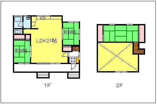 Floor plan. 6.5 million yen, 3LDK, Land area 638 sq m , Building area 82.64 sq m