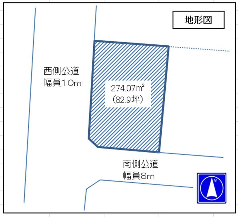 Compartment figure. Land price 9.95 million yen, Land area 274.07 sq m