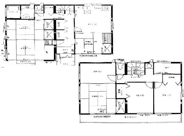 Floor plan. 17 million yen, 7DK, Land area 186.89 sq m , Building area 158.2 sq m