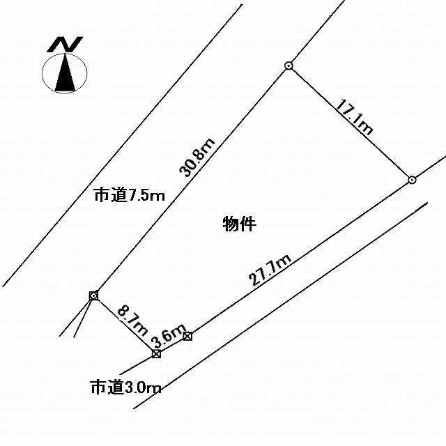 Compartment figure. Land price 5.3 million yen, Land area 403 sq m
