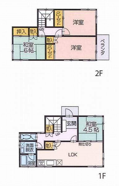 Floor plan. 14.8 million yen, 4LDK, Land area 174.98 sq m , Building area 89.42 sq m