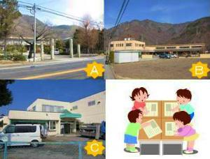 Primary school. Shiojiri until elementary school 1220m A.  Walk about 16 minutes (about 1220m) B.  5 minute walk (about 330m) C. 