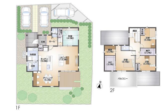 Floor plan.  [7-5] Children grow up smarter, It is a floor plan that can be a living learning. 