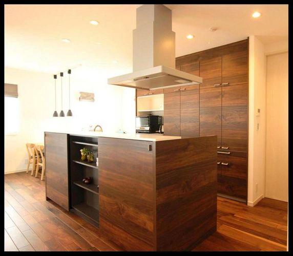 Other local.  [7-5] System kitchen of high counter tailored to Walnut principal and the Interior