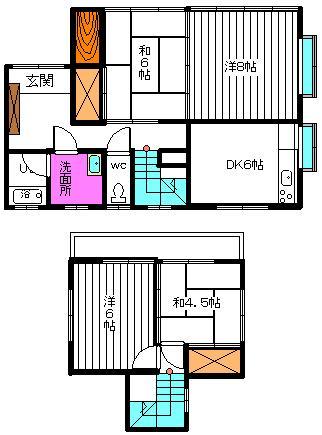 Floor plan. 12.3 million yen, 4DK, Land area 192.95 sq m , Building area 84.45 sq m