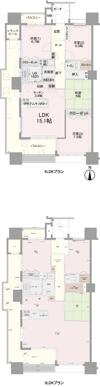 Floor: 3LDK / 4LDK, occupied area: 90.22 sq m, Price: 26.2 million yen ~ 26,800,000 yen