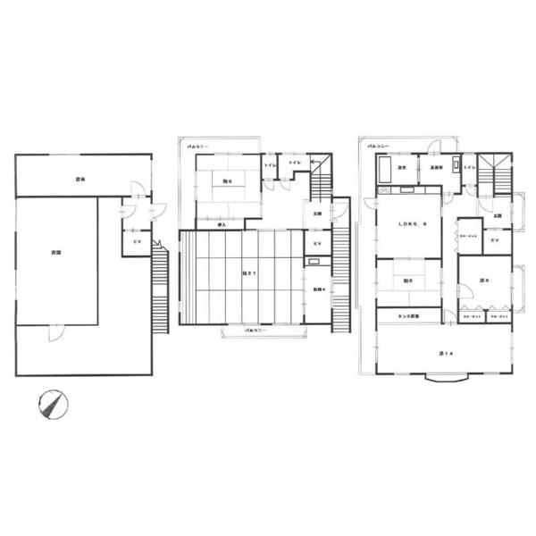 Floor plan. 49,800,000 yen, 5LDK, Land area 296.69 sq m , Building area 269.5 sq m