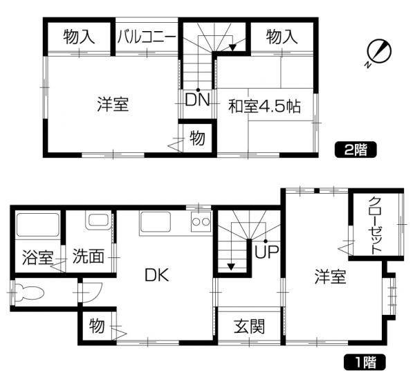 Floor plan. 12.8 million yen, 3DK, Land area 131.04 sq m , Building area 56.55 sq m