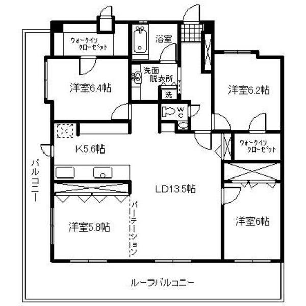 Floor plan. 4LDK, Price 29 million yen, Occupied area 99.06 sq m , Balcony area 38.82 sq m