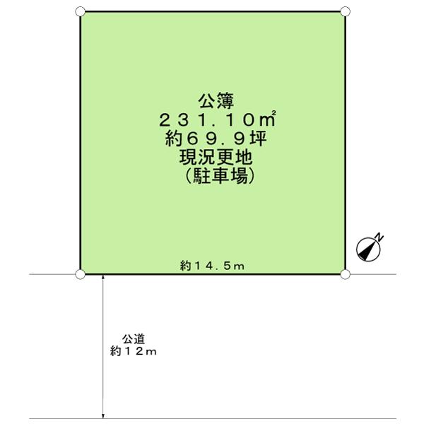 Compartment figure. Land price 20.8 million yen, Land area 231.1 sq m