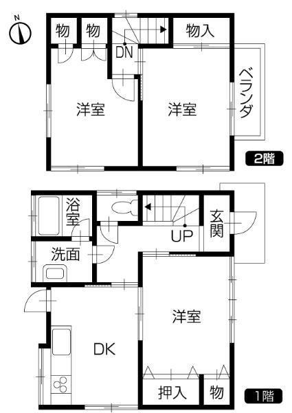 Floor plan. 12.8 million yen, 3DK, Land area 91.11 sq m , Building area 66.33 sq m