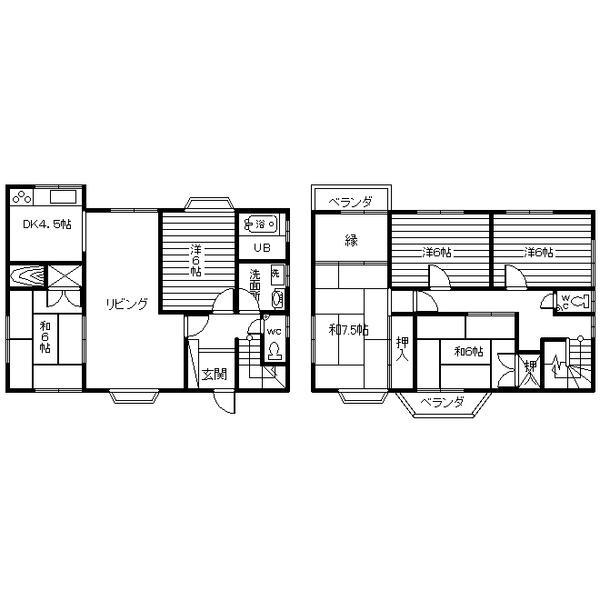 Floor plan. 25,800,000 yen, 6LDK, Land area 253.25 sq m , Building area 135.37 sq m