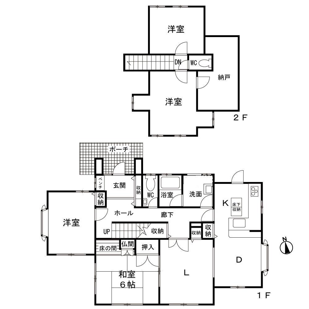 Floor plan. 25,800,000 yen, 4LDK + S (storeroom), Land area 208.89 sq m , Building area 101.41 sq m