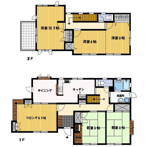 Floor plan. 26,800,000 yen, 5LDK, Land area 199.5 sq m , Building area 142.84 sq m