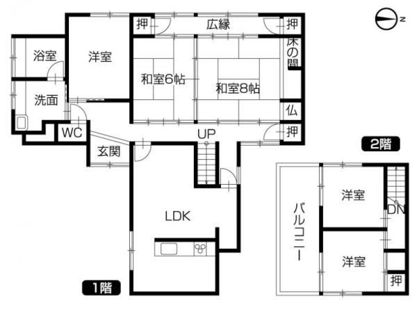 Floor plan. 13.8 million yen, 5LDK, Land area 372.11 sq m , Building area 134.35 sq m 5LDK