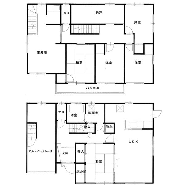 Floor plan. 32,500,000 yen, 7LDK, Land area 201.51 sq m , Building area 166.31 sq m