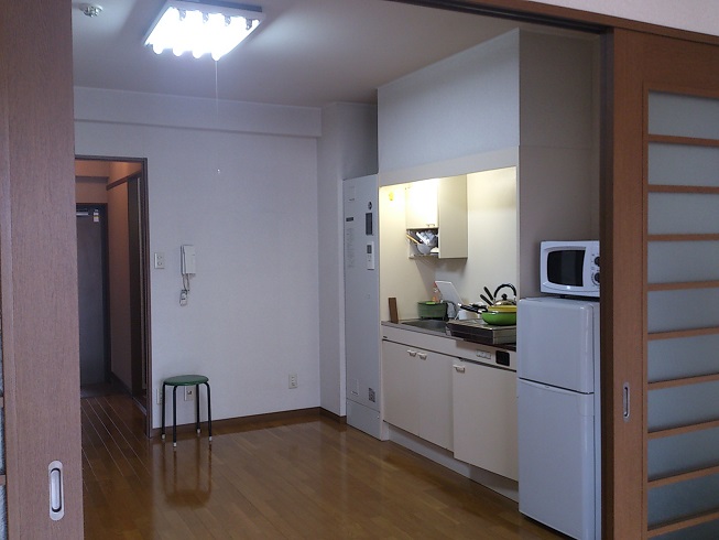 Kitchen. There is furniture consumer electronics with plan.