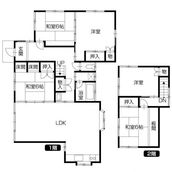 Floor plan. 16.8 million yen, 5LDK, Land area 233.32 sq m , Building area 139.75 sq m living is located in spacious 20 Pledge