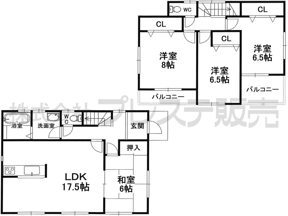 Floor plan. 28.8 million yen, 4LDK, Land area 189.98 sq m , Building area 105.98 sq m