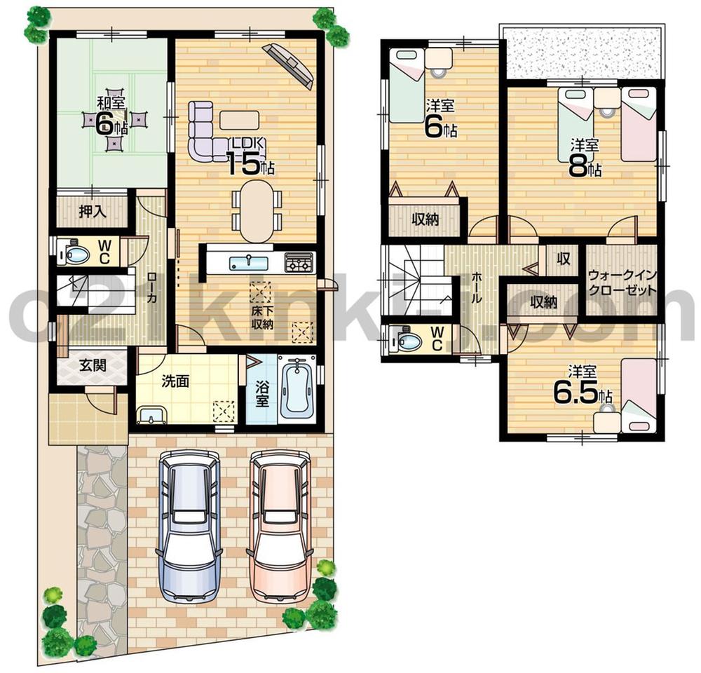 Floor plan. (No. 2 locations), Price 31,800,000 yen, 4LDK+S, Land area 191.57 sq m , Building area 105.99 sq m