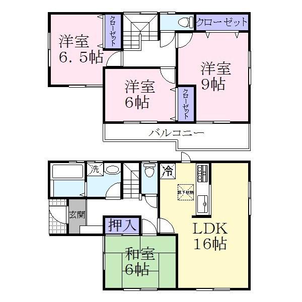 Floor plan. (13 Building), Price 26,800,000 yen, 4LDK, Land area 130.24 sq m , Building area 104.33 sq m