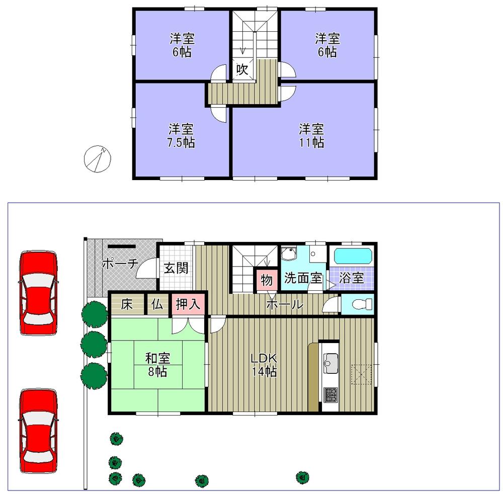Floor plan. 27,800,000 yen, 5LDK, Land area 199.77 sq m , Building area 119.5 sq m