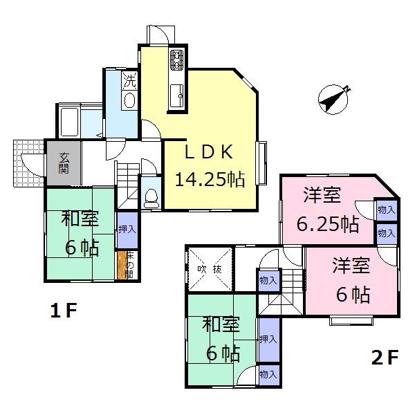 Floor plan. 11.8 million yen, 4LDK, Land area 136.37 sq m , Building area 92.43 sq m
