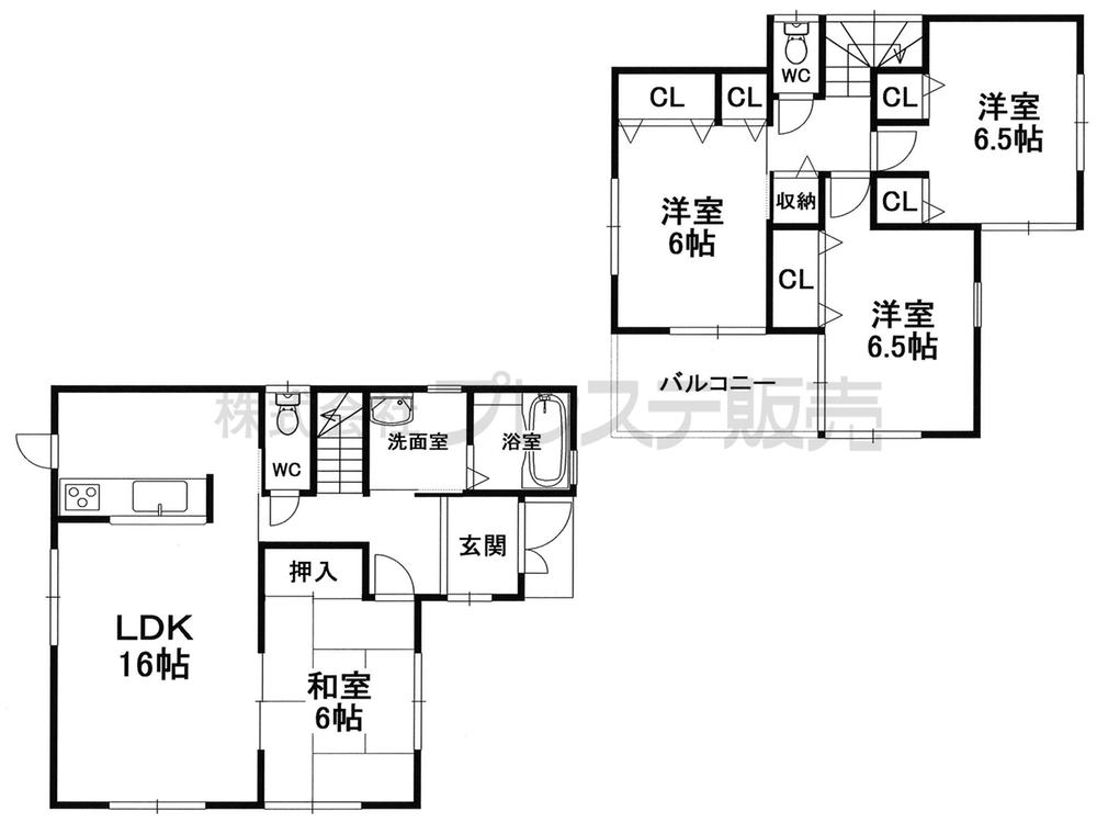 Floor plan. 24,800,000 yen, 4LDK, Land area 161.58 sq m , Building area 96.39 sq m