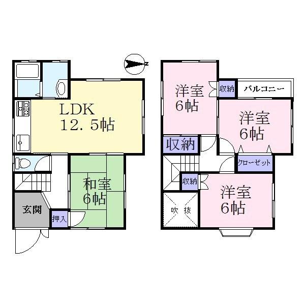 Floor plan. 11.8 million yen, 4LDK, Land area 101.83 sq m , Building area 85.05 sq m
