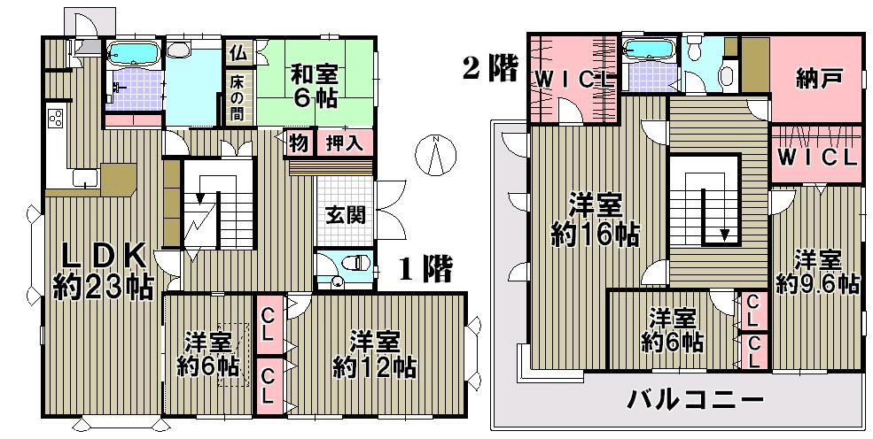 Floor plan. 48,800,000 yen, 6LDK + S (storeroom), Land area 317.8 sq m , Building area 226.7 sq m