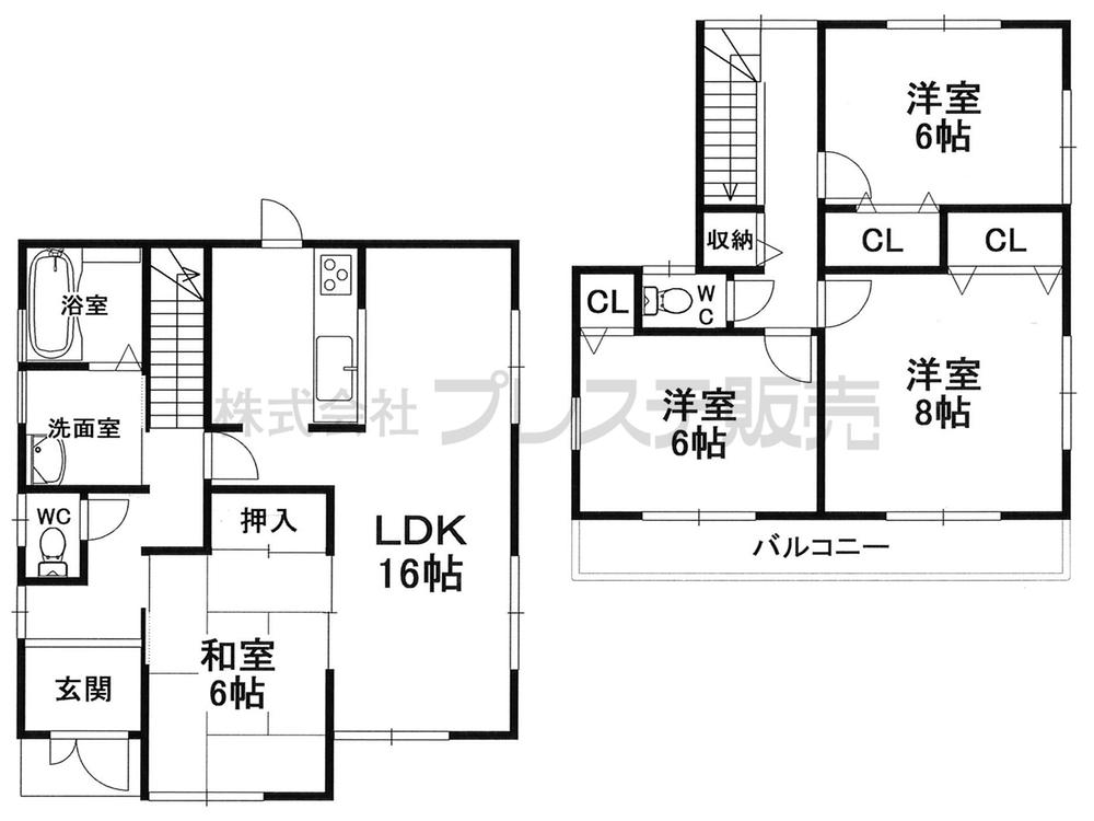 Floor plan. 25,500,000 yen, 4LDK, Land area 178.78 sq m , Building area 99.63 sq m