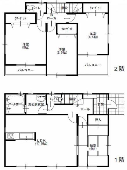 Floor plan. 26,800,000 yen, 4LDK, Land area 189.98 sq m , It is a building area of ​​105.98 sq m all rooms daylight preeminent. 