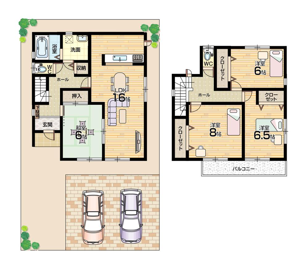 Floor plan. (No. 2 locations), Price 35,800,000 yen, 4LDK, Land area 178.78 sq m , Building area 105.99 sq m