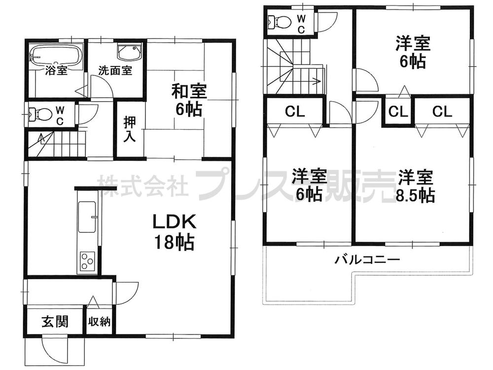 Floor plan. (No. 1 point), Price 35,800,000 yen, 4LDK, Land area 178.25 sq m , Building area 104.33 sq m